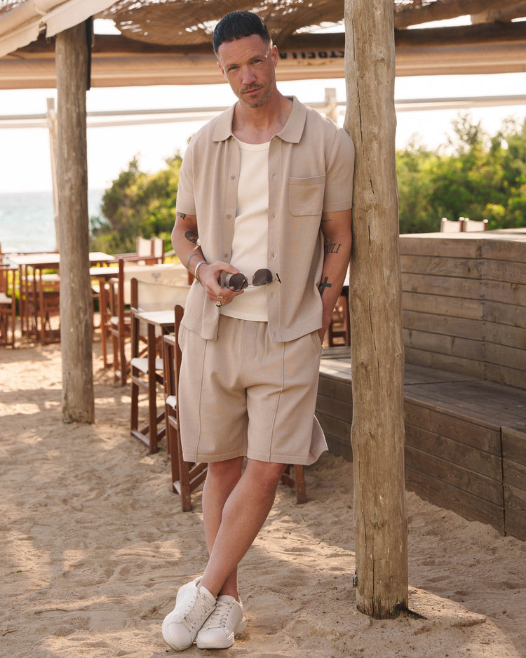 Flat Knit Shorts (taupe)