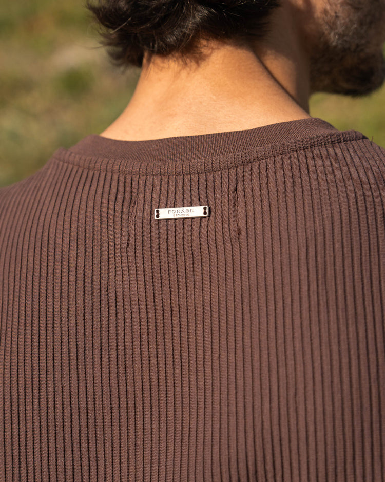 Plissee Set T-Shirt + Pants (Brown)