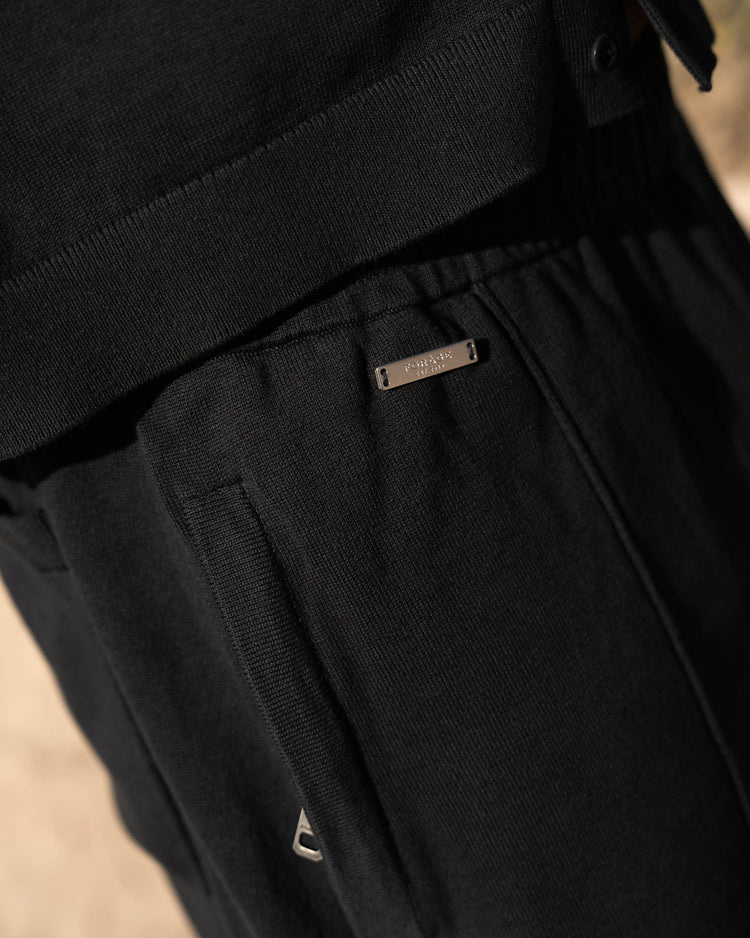 Flat Knit Shorts (black)
