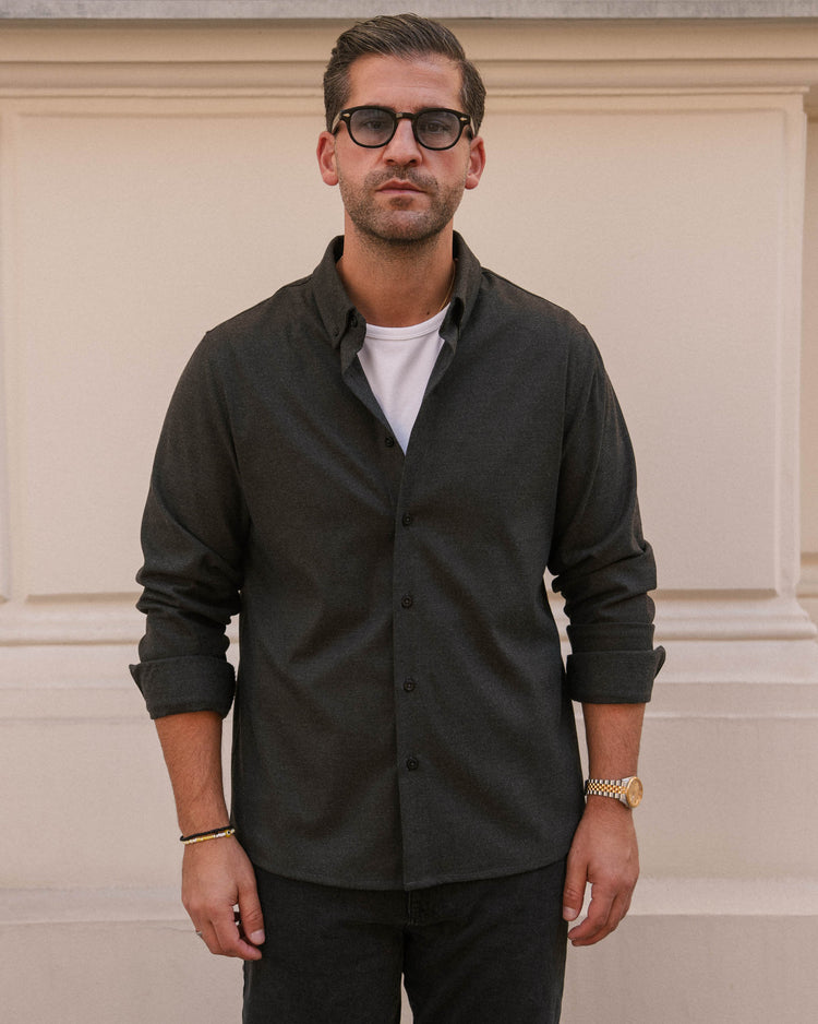 Flannel Shirt (Dark Grey)