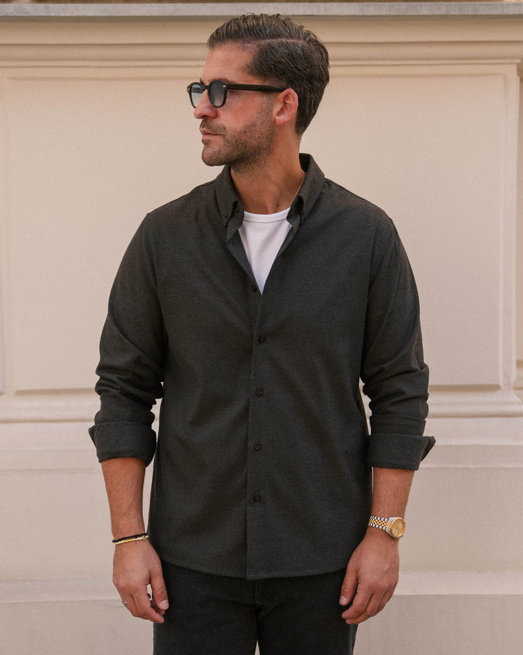 Flannel Shirt (Dark Grey)