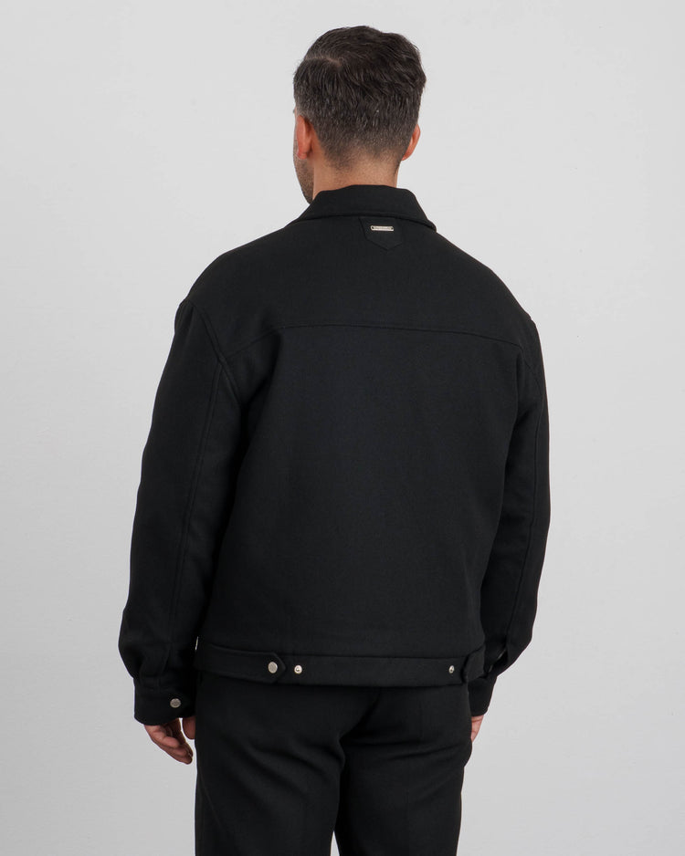 Twill Harrington Jacket (Black)