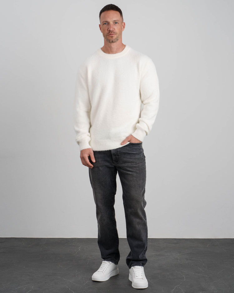 Brushed Knit Sweater (Off-white)