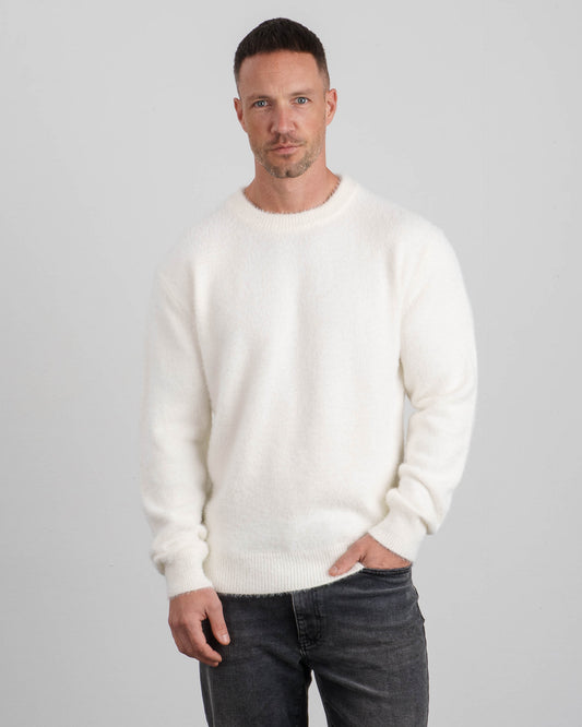 Brushed Knit Sweater (Off-white)