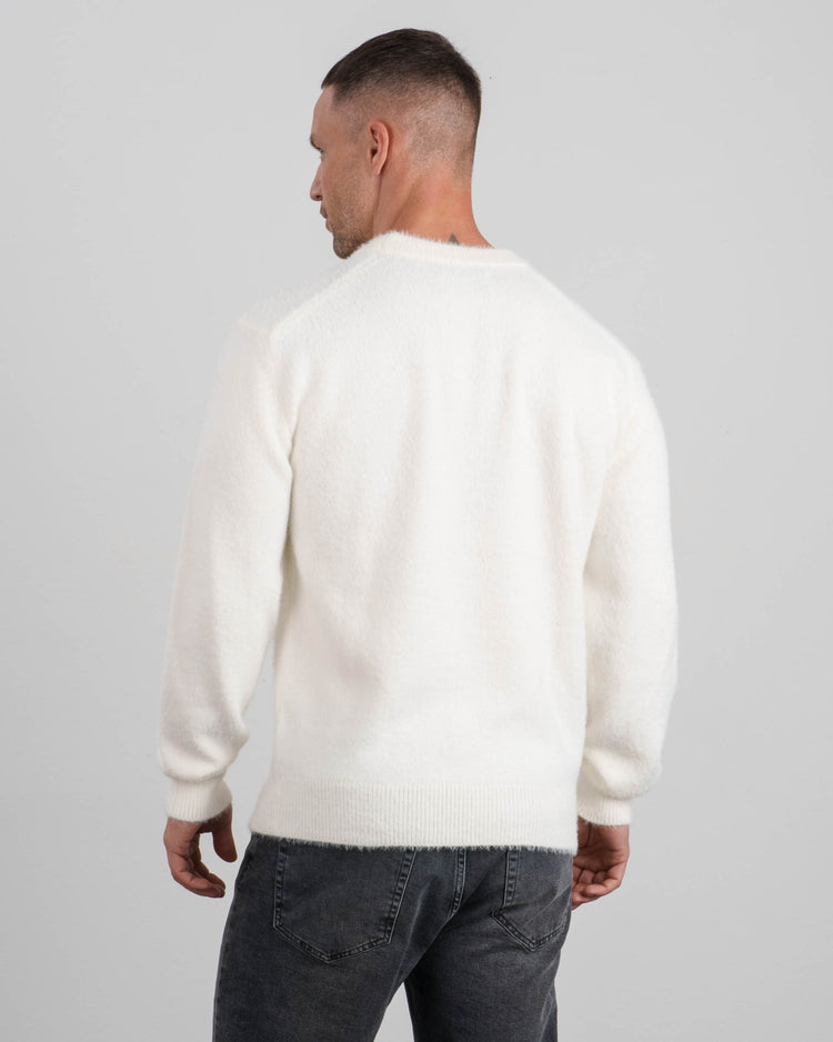 Brushed Knit Sweater (Off-white)