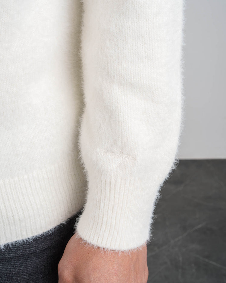 Brushed Knit Sweater (Off-white)