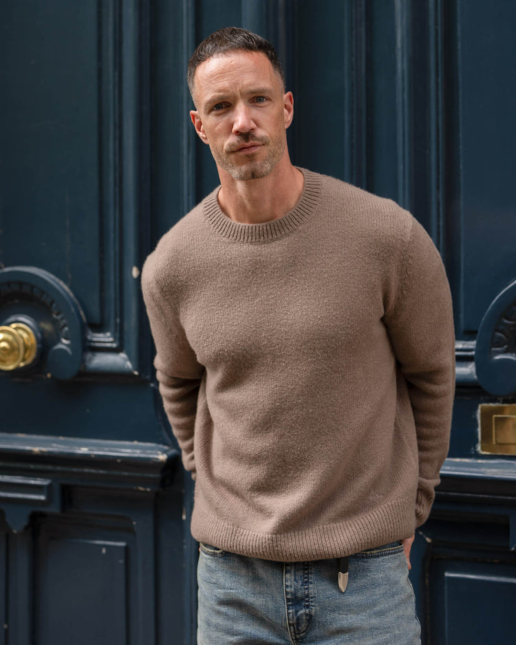 Wool Knit Crewneck (Mocca)