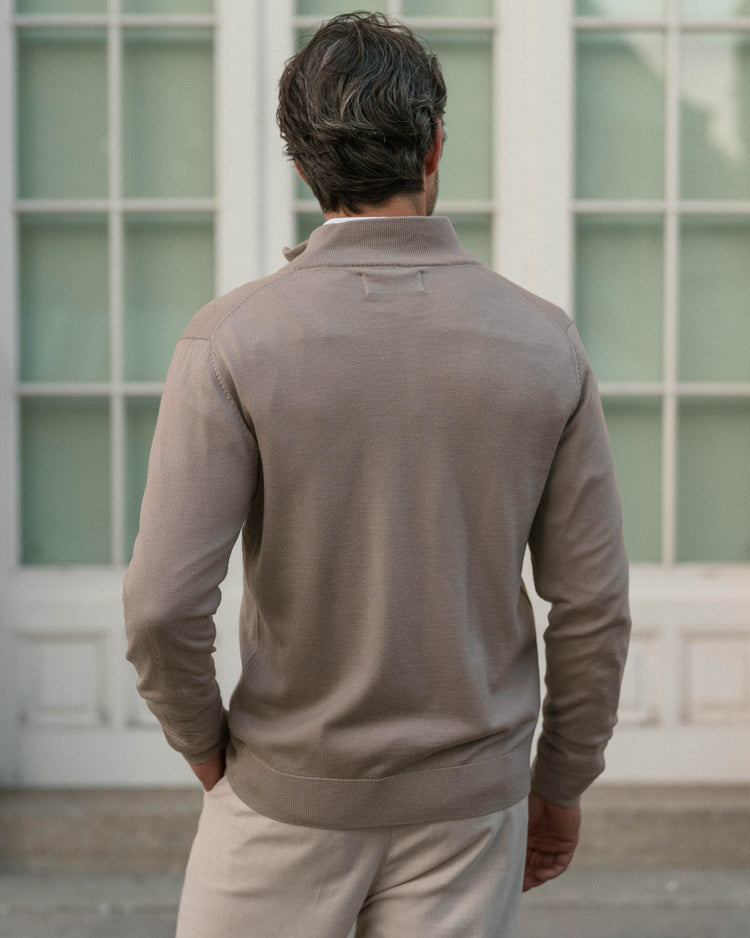 Merino Cardigan (Taupe)