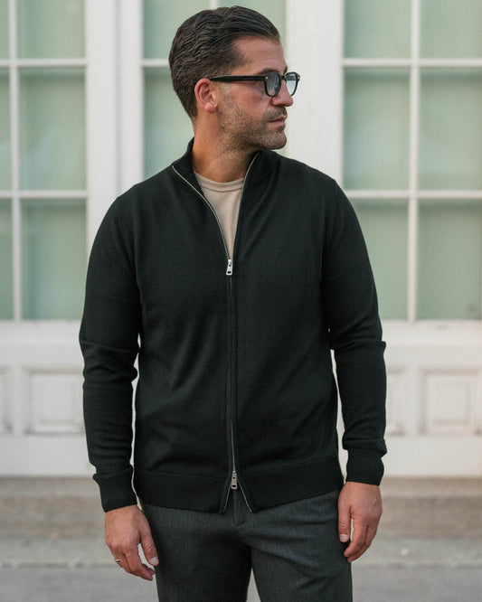 Merino Cardigan (Black)
