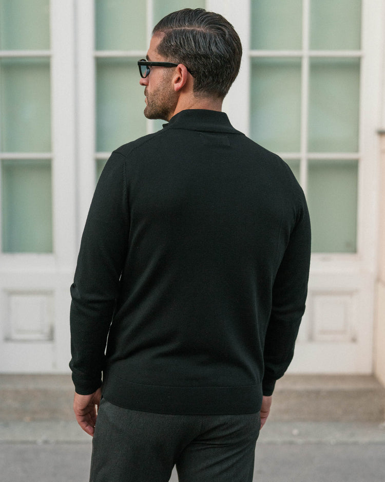Merino Cardigan (Black)