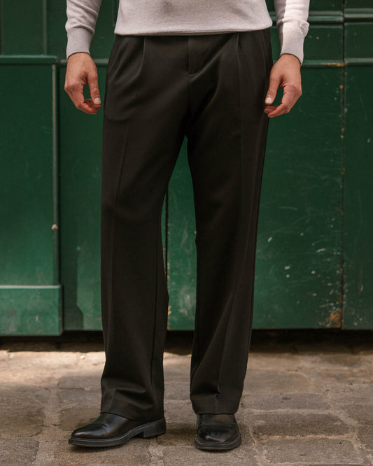 Suit Pants Loose Fit (Black)
