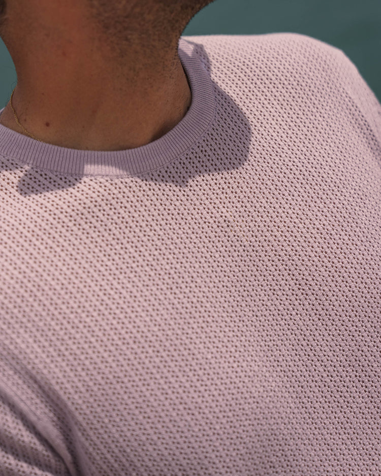 Mesh Knit T-Shirt (Iris)