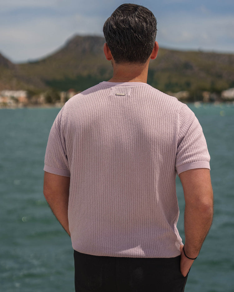 Mesh Knit T-Shirt (Iris)
