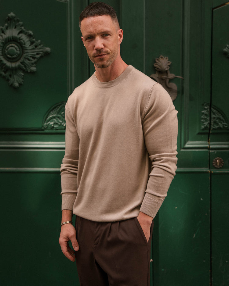 Merino Crewneck (Taupe)