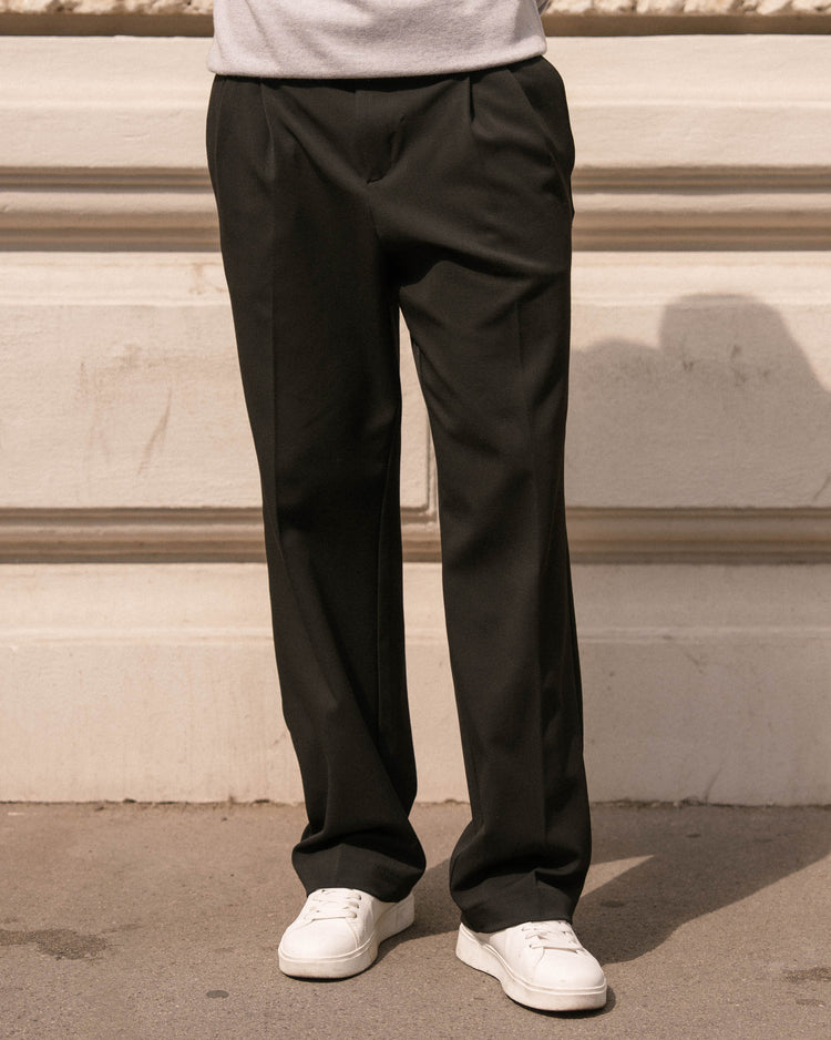 Suit Pants Loose Fit (Black)