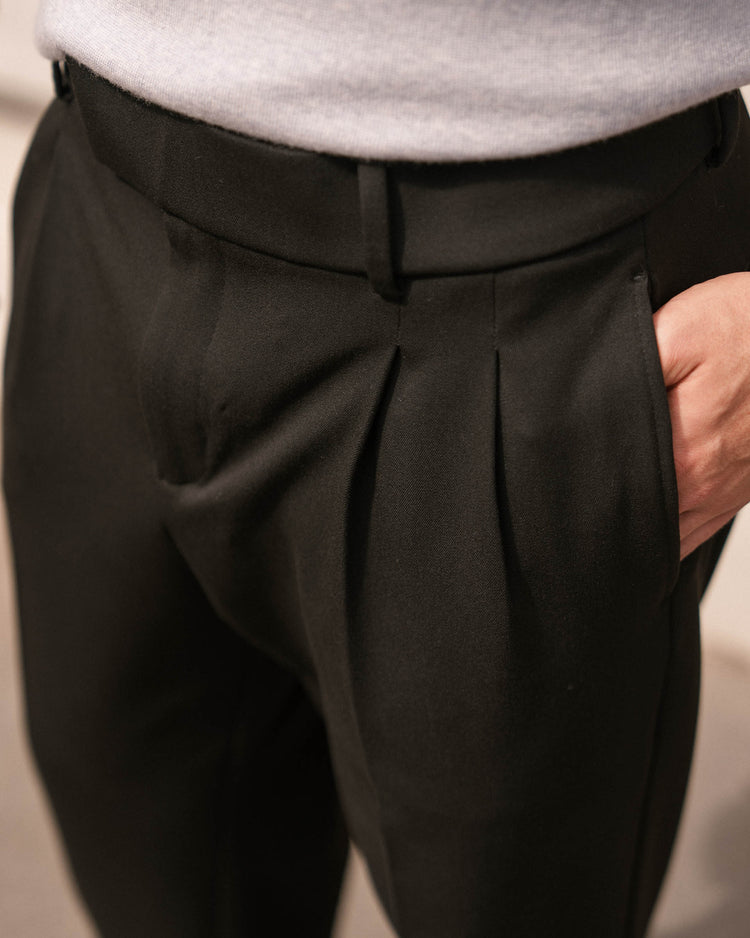 Suit Pants Loose Fit (Black)