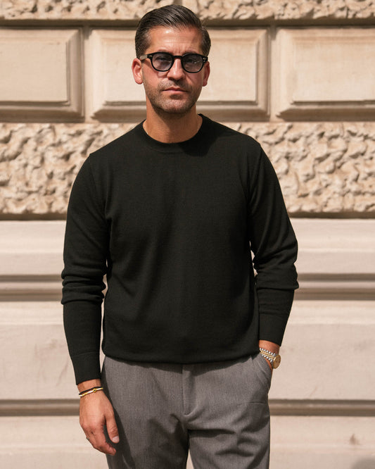 Merino Crewneck (Black)