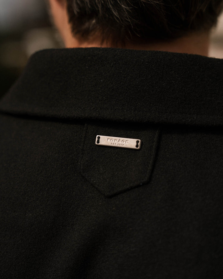 Wool Harrington Jacket (Black)