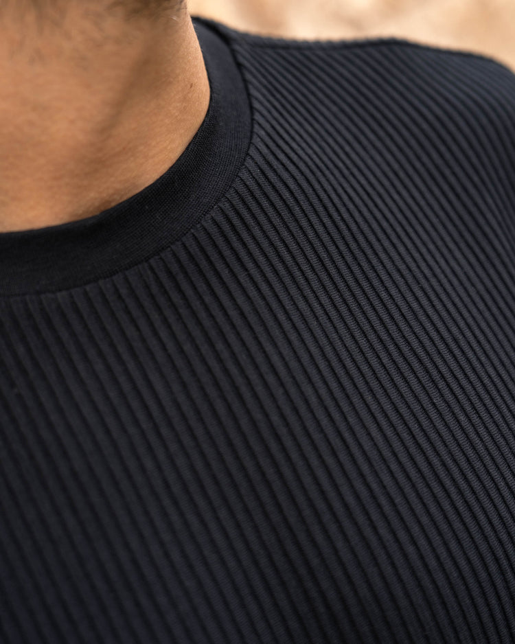 Plissee Set T-Shirt + Pants (Black)