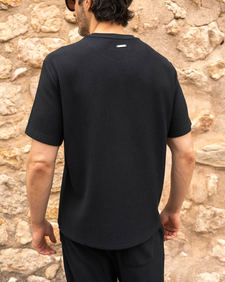 Plissee Set T-Shirt + Pants (Black)