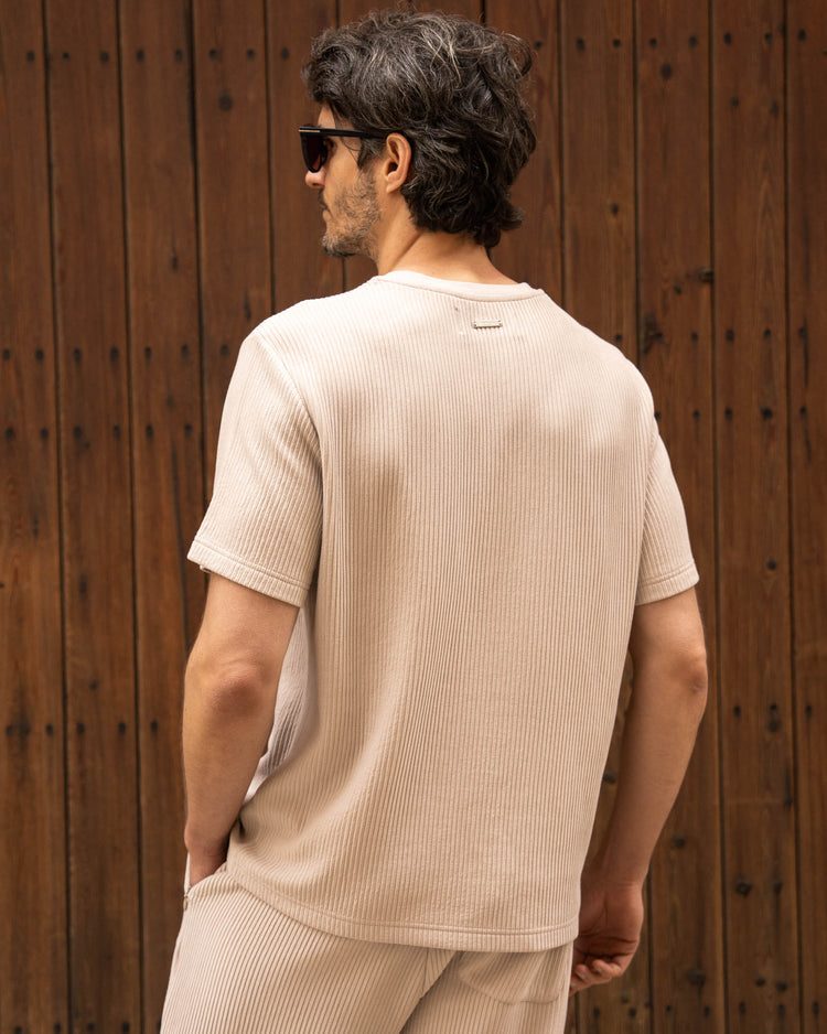 Plissee Set T-Shirt + Pants (Sand)