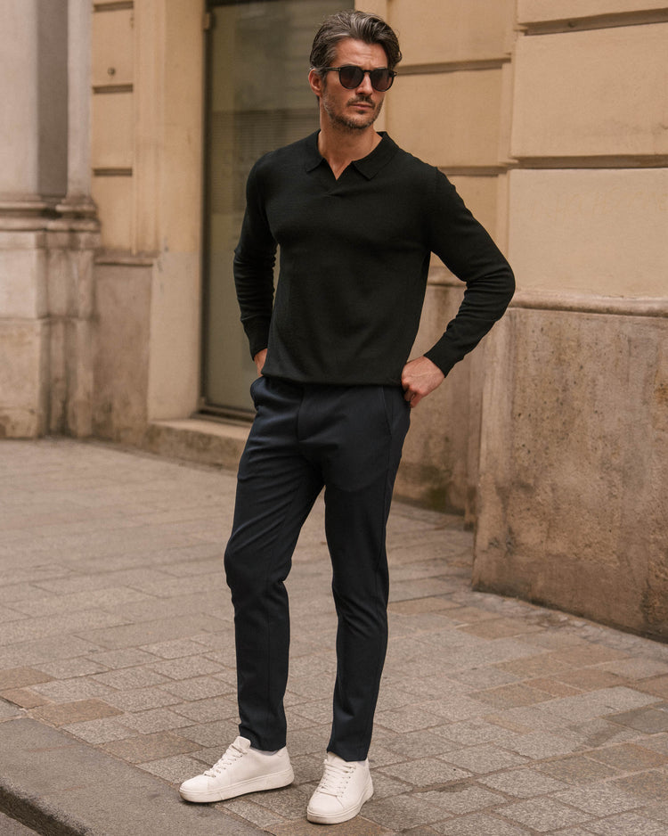 Merino Polo (Black)