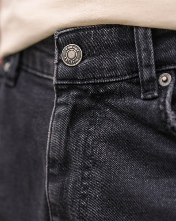 Jeans Shorts Relaxed Fit (Washed Black)