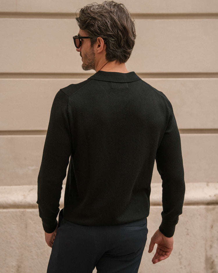 Merino Polo (Black)