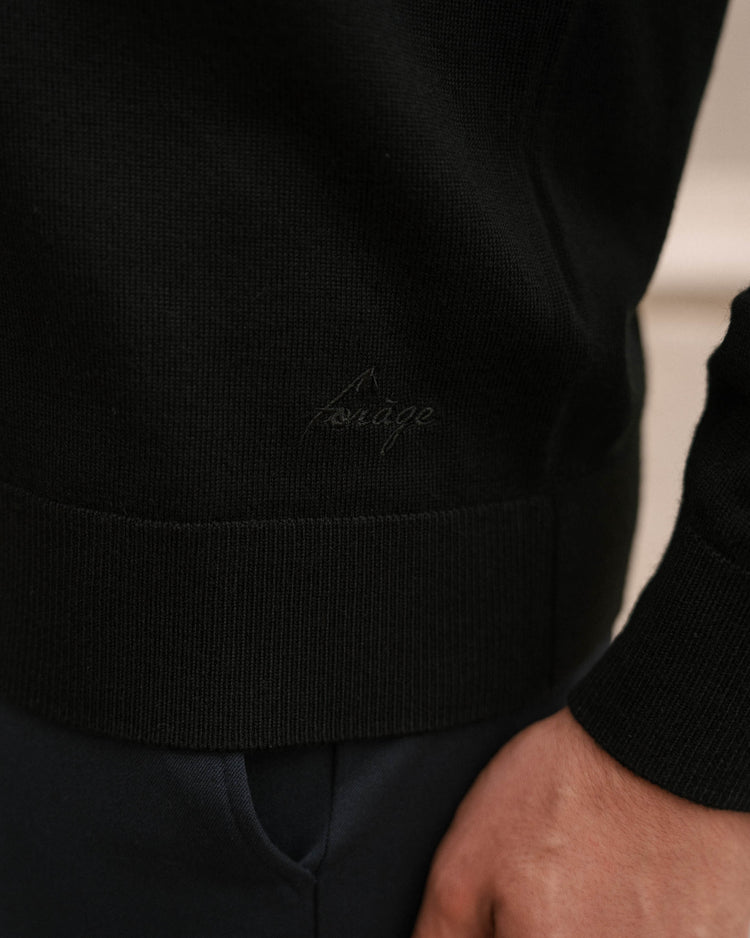 Merino Polo (Black)