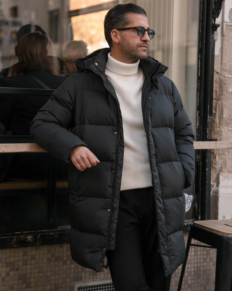 Down Puffer Coat (Black)