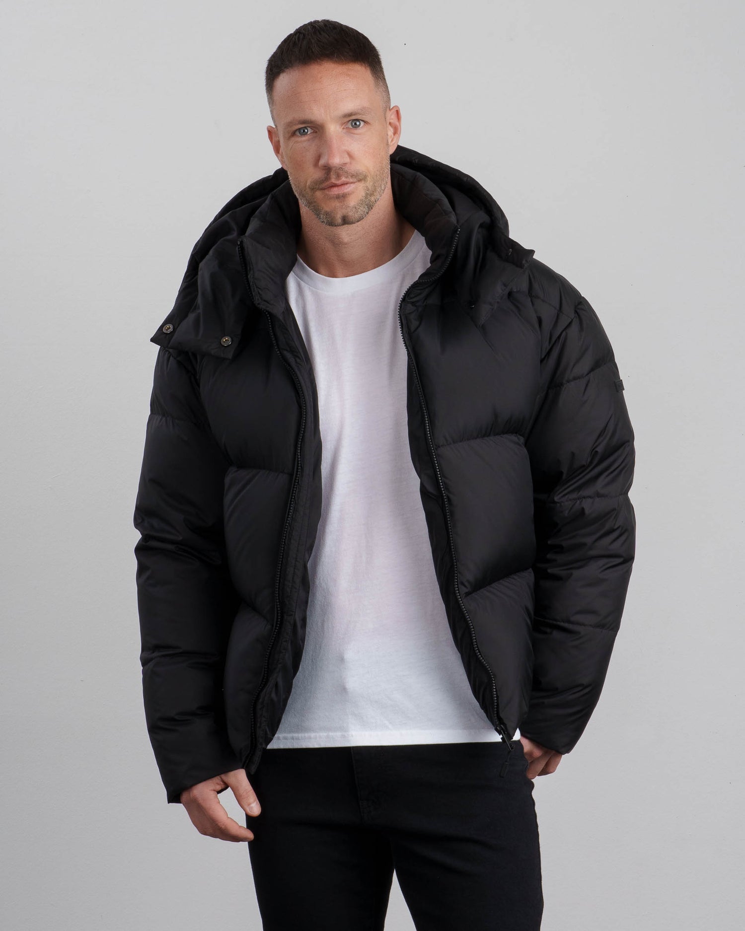 Puffer Jacket Jacken Winterjacke Puffer Jacke Dünne Schwarze