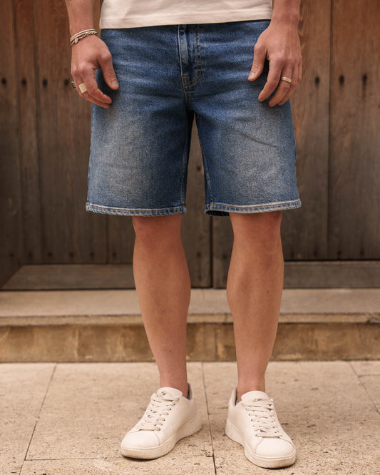 Jeans Shorts Relaxed Fit (Mid Blue)