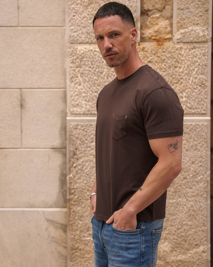 Pocket T-Shirt (Washed Brown)