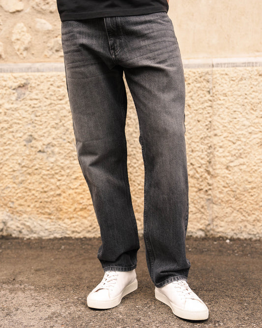 Essential Relaxed Fit Jeans (Washed Dark Grey)