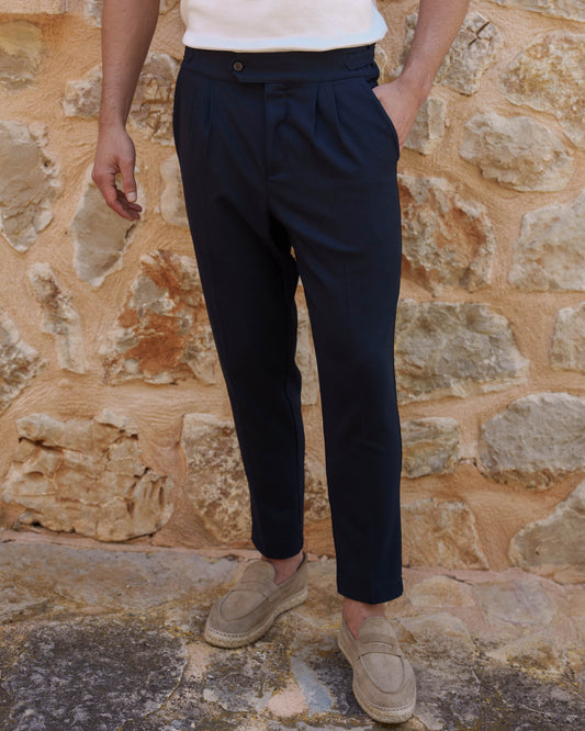 Buckle Pants (Navy)