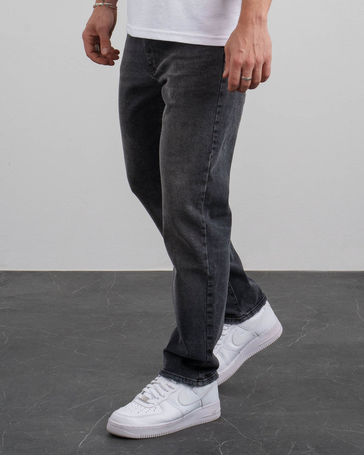 Essential Regular Fit Jeans (Dark Grey)