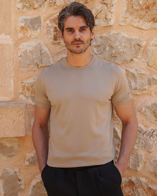 Knit T-Shirt (Taupe)