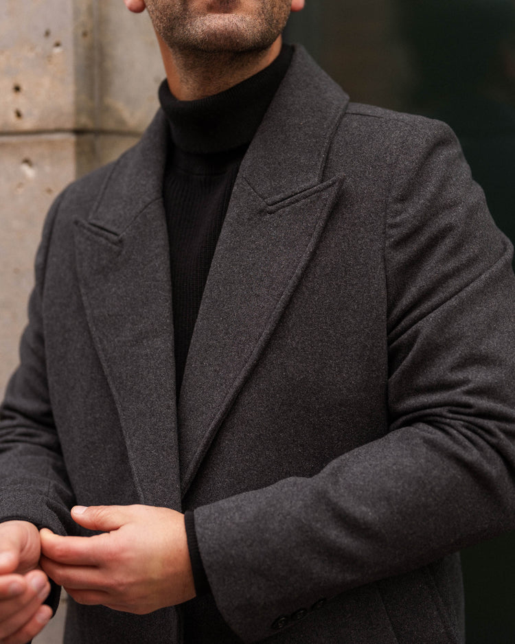 Wool Coat (Dark Grey)