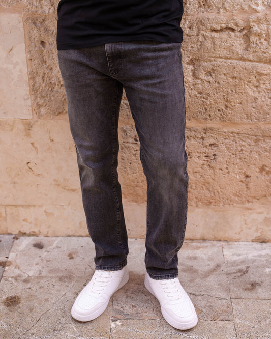 Essential Regular Fit Jeans (Dark Grey)