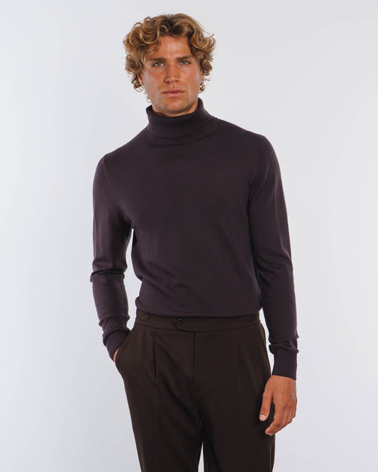 Merino Turtleneck (Dark Brown)