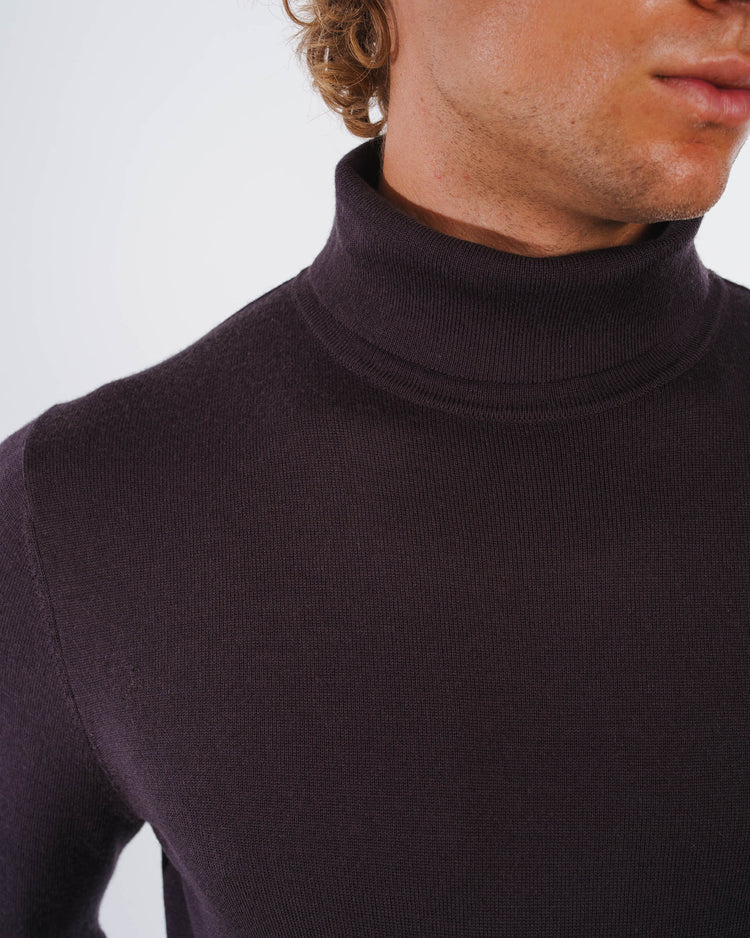 Merino Turtleneck (Dark Brown)