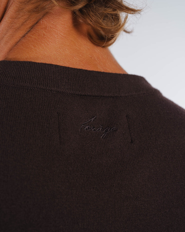 Blend Knit T-Shirt (Brown)