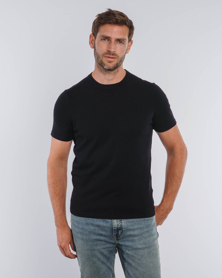 Blend Knit T-Shirt (Black)