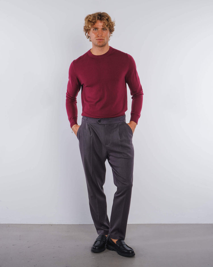 Buckle Suit Pants Tapered Fit (Anthracite)