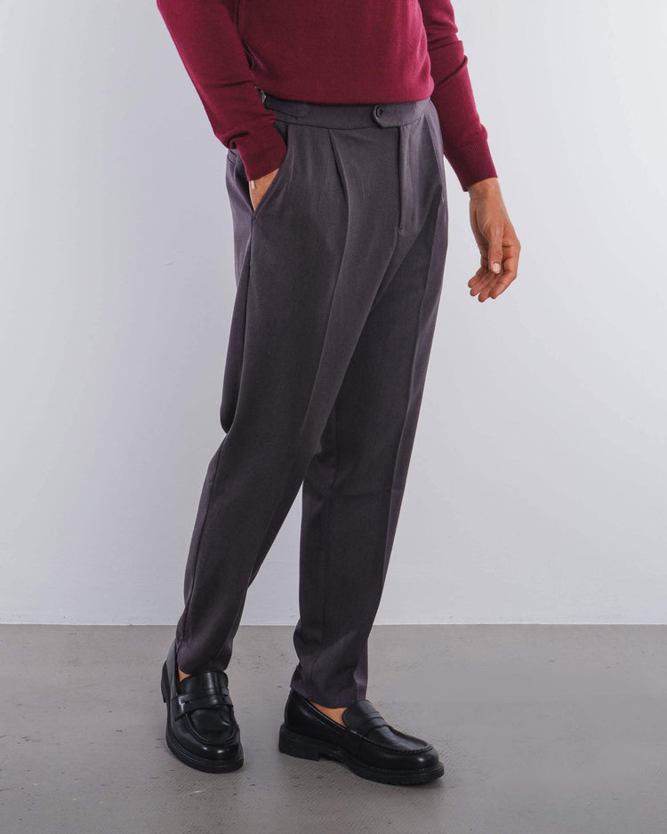 Buckle Suit Pants Tapered Fit (Anthracite)