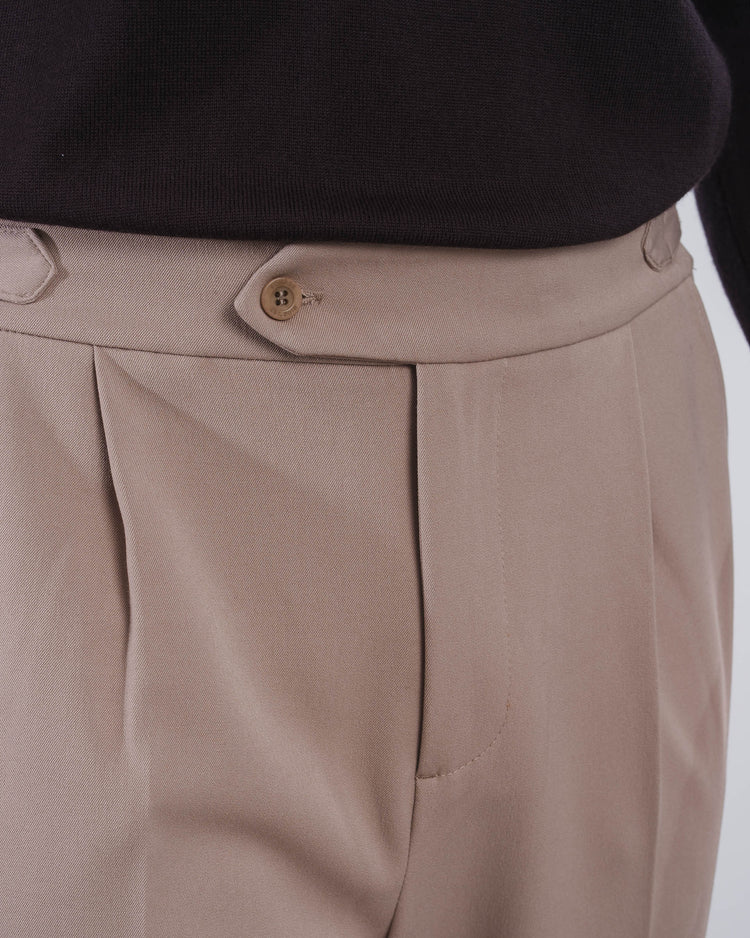 Buckle Suit Pants Tapered Fit (Oatmeal)