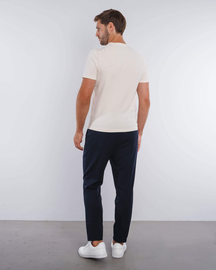 Buckle Suit Pants Tapered Fit (Navy)