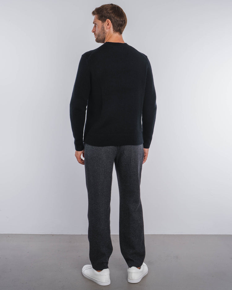 Wool Knit Crewneck (Black)