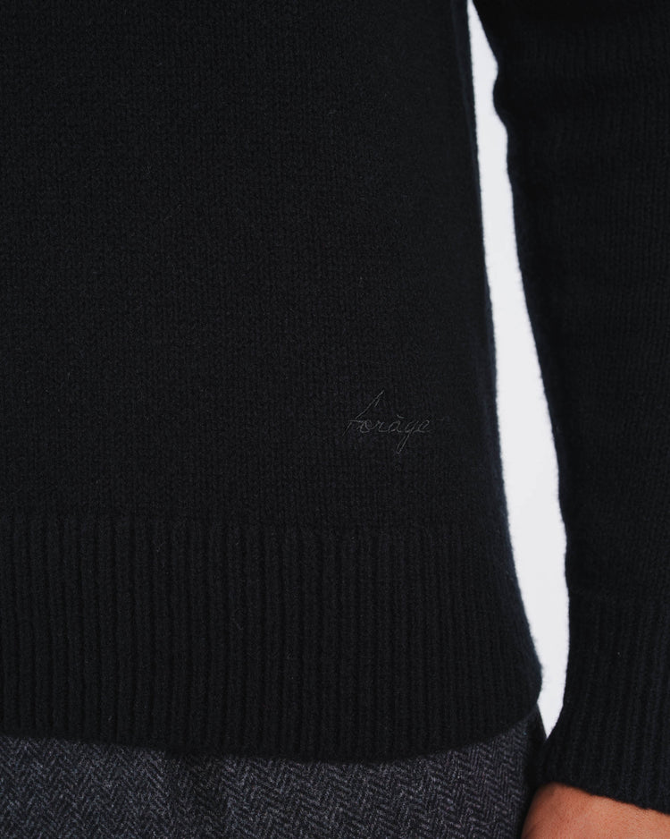 Wool Knit Crewneck (Black)