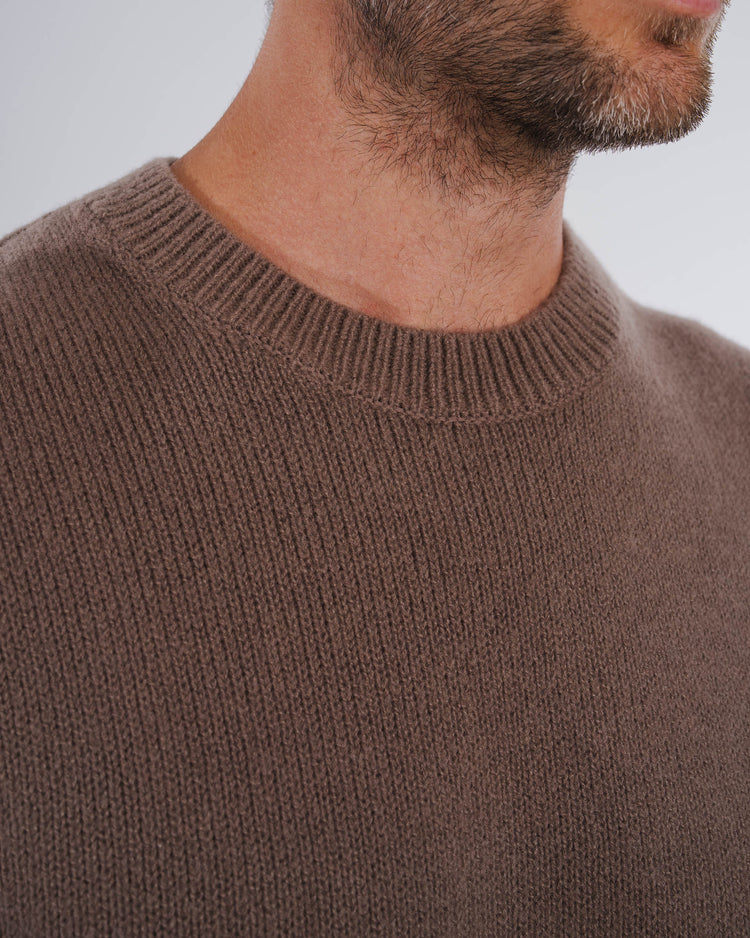 Wool Knit Crewneck (Mocca)